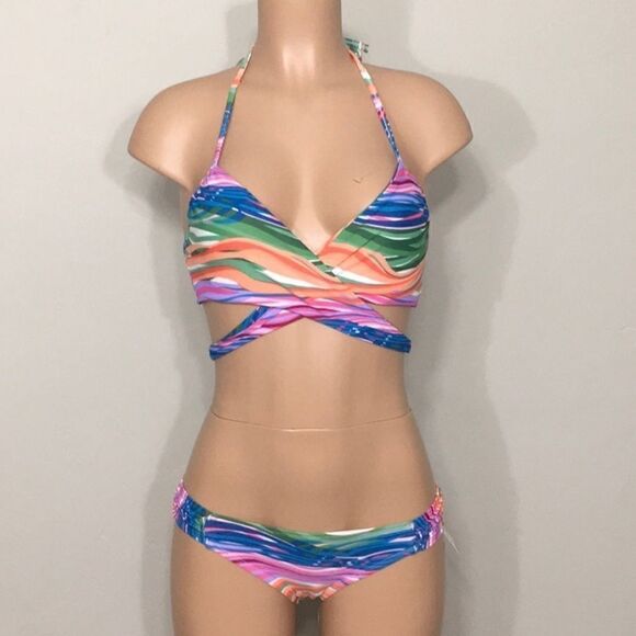URBAN SEA multi colored wrap bikini. - Picture 5 of 9